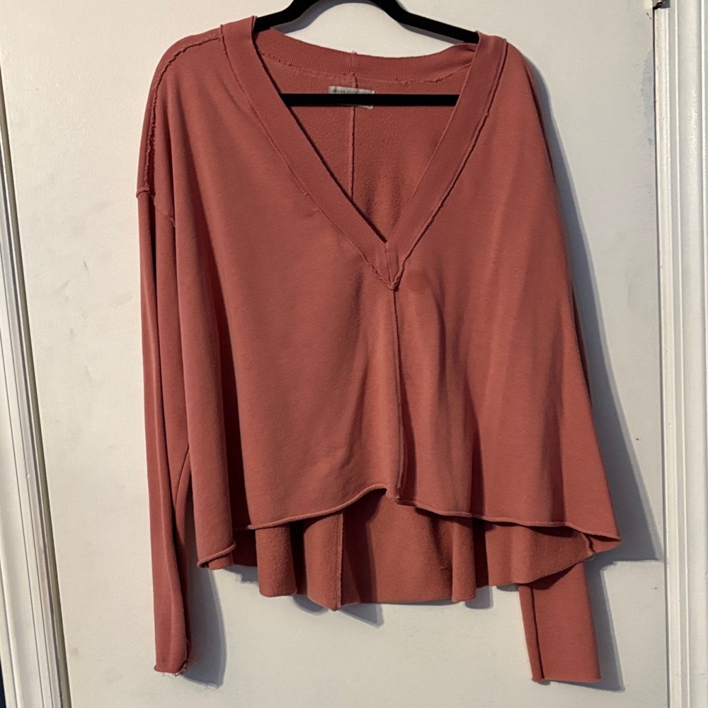 Urban Outfitters Terracotta V-Neck Sweatshirt